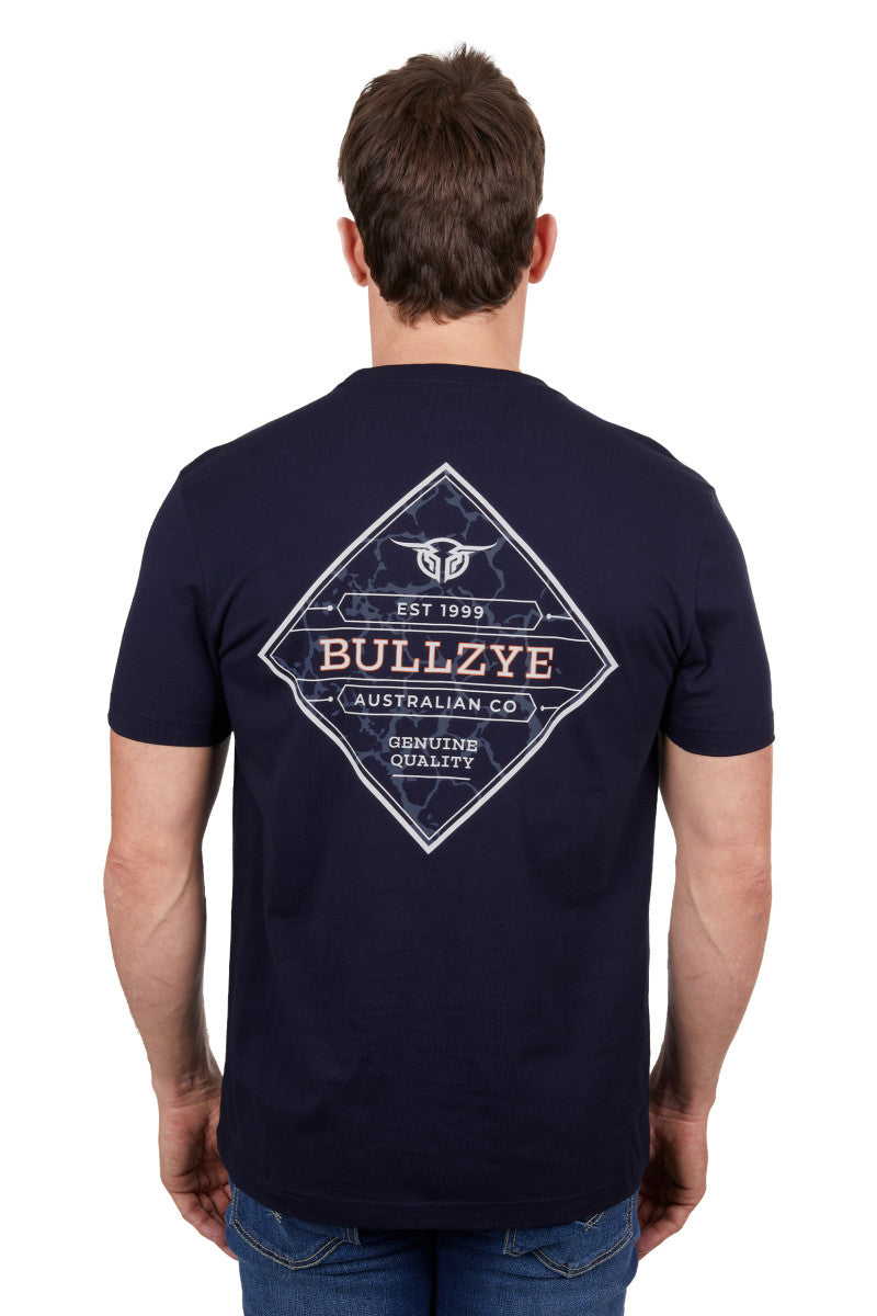 BULLZYE MENS TONY SHORT SLEEVE TEE - NAVY