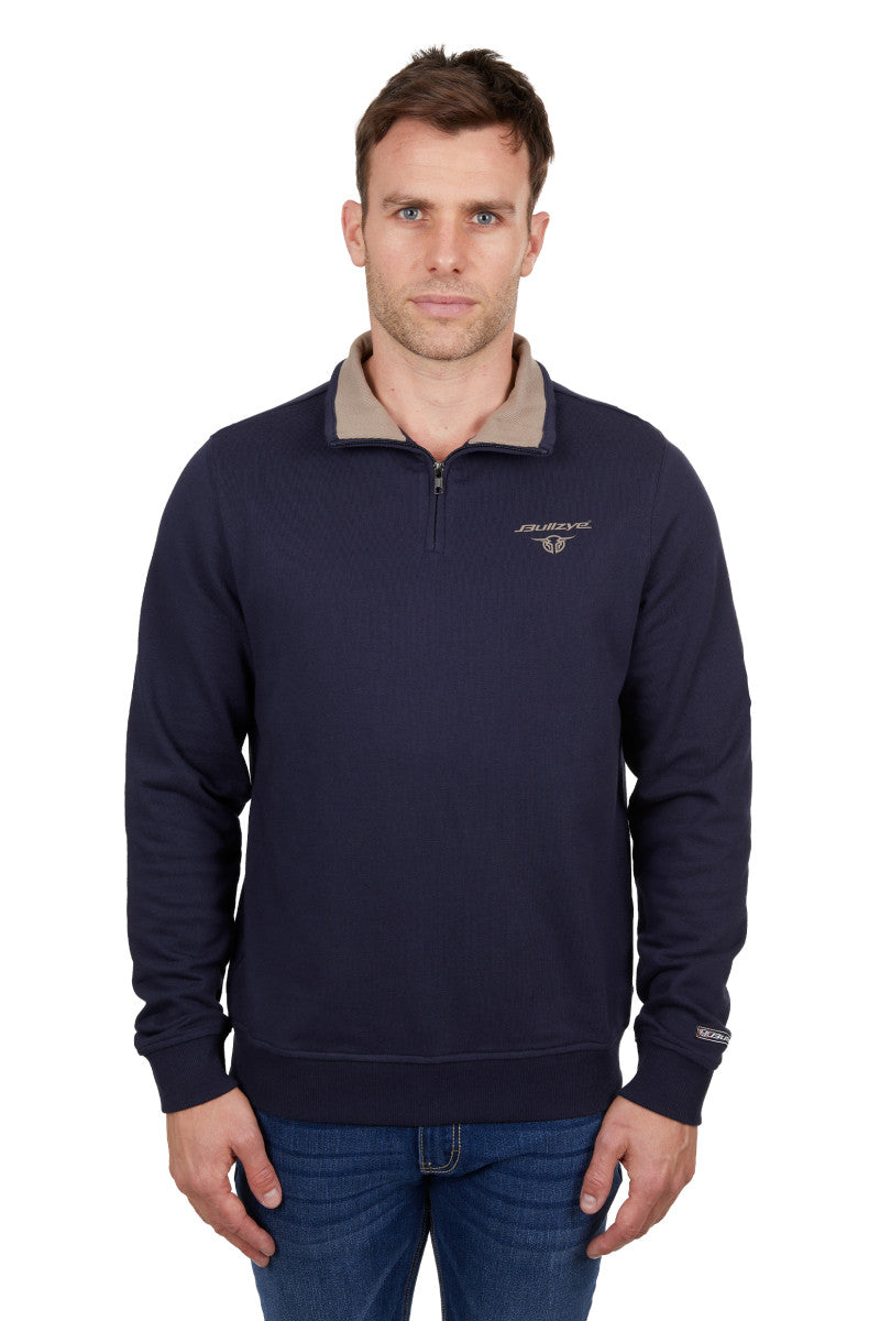 BULLZYE MENS AIDEN 1/4 ZIP PULLOVER - NAVY