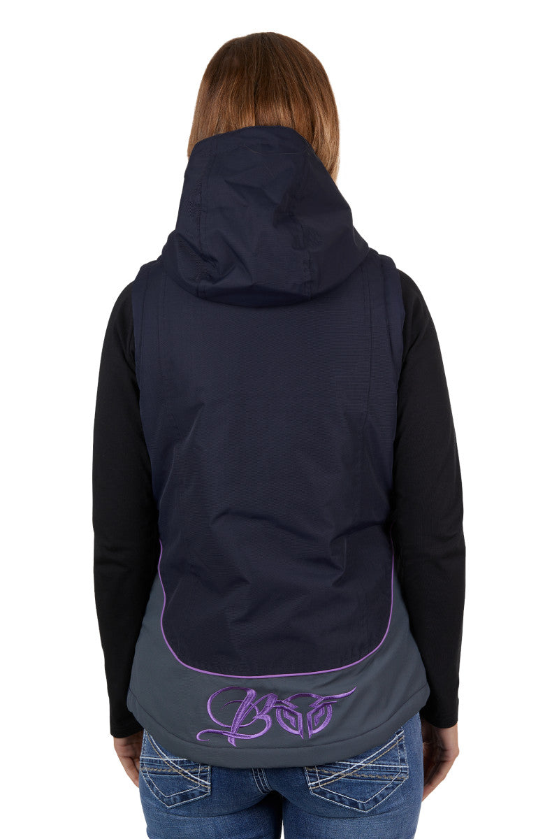 BULLZYE WOMENS CARLA VEST (DARK NAVY / PURPLE)