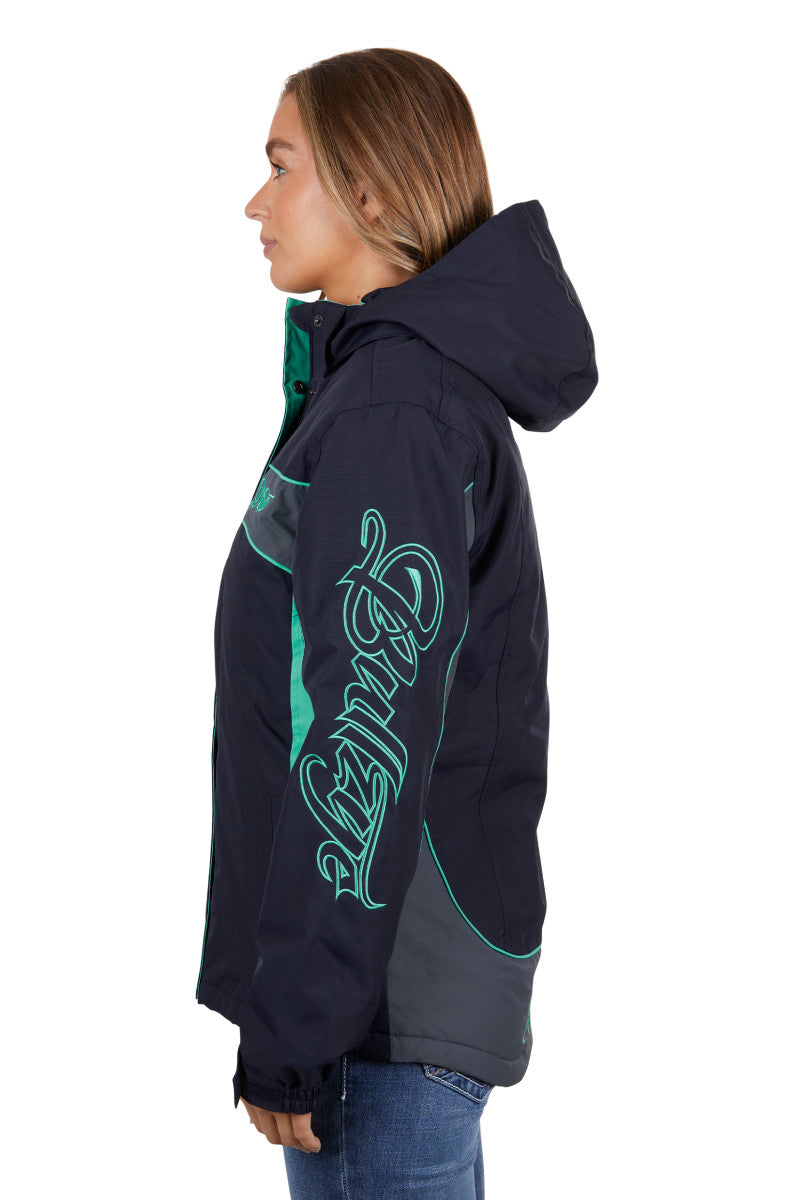 BULLZYE WOMENS CARLA JACKET (DARK NAVY / TURQUOISE)