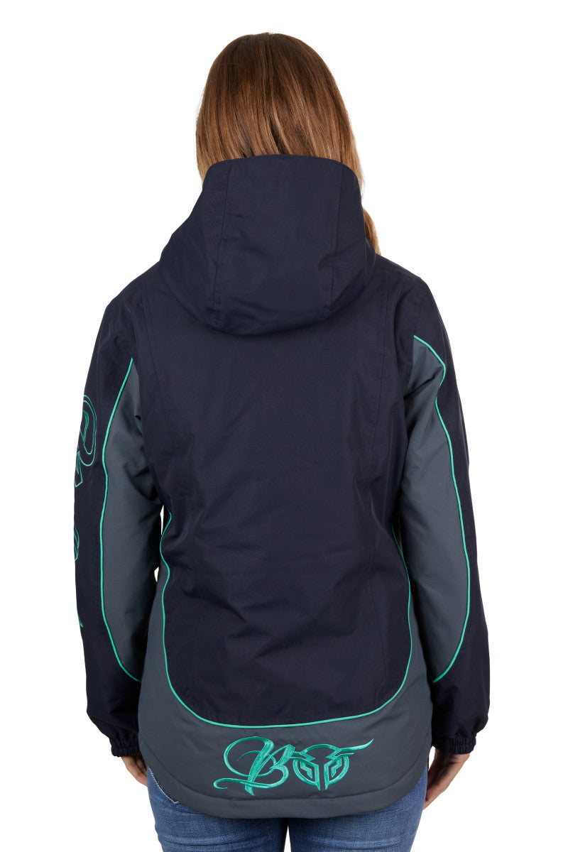 BULLZYE WOMENS CARLA JACKET (DARK NAVY / TURQUOISE)