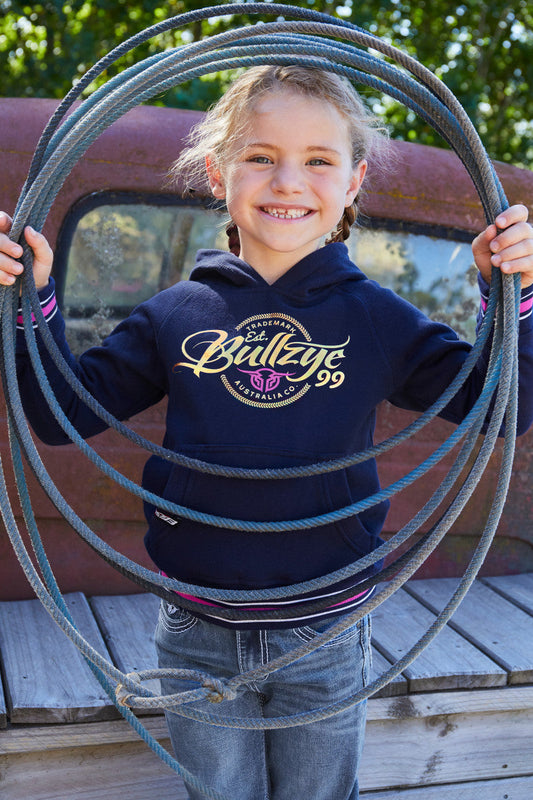 BULLZYE GIRLS ARDEN PULLOVER HOODIE - DARK NAVY