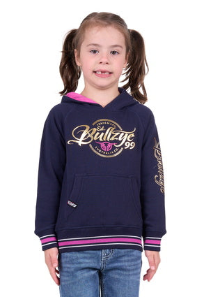 BULLZYE GIRLS ARDEN PULLOVER HOODIE - DARK NAVY