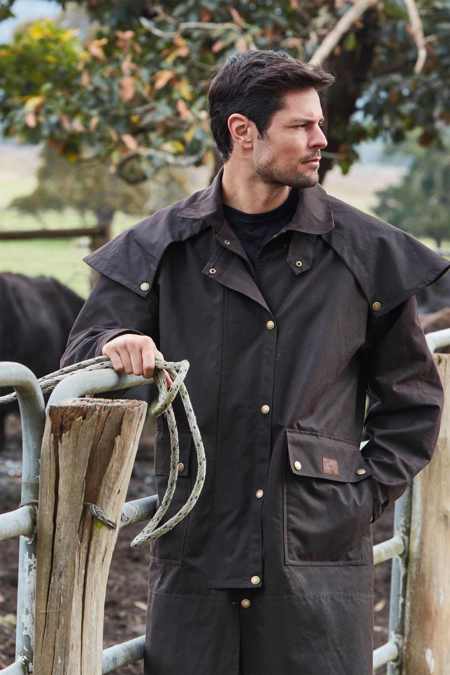 Burke & Wills - BALRANALD LONG COAT (BROWN)