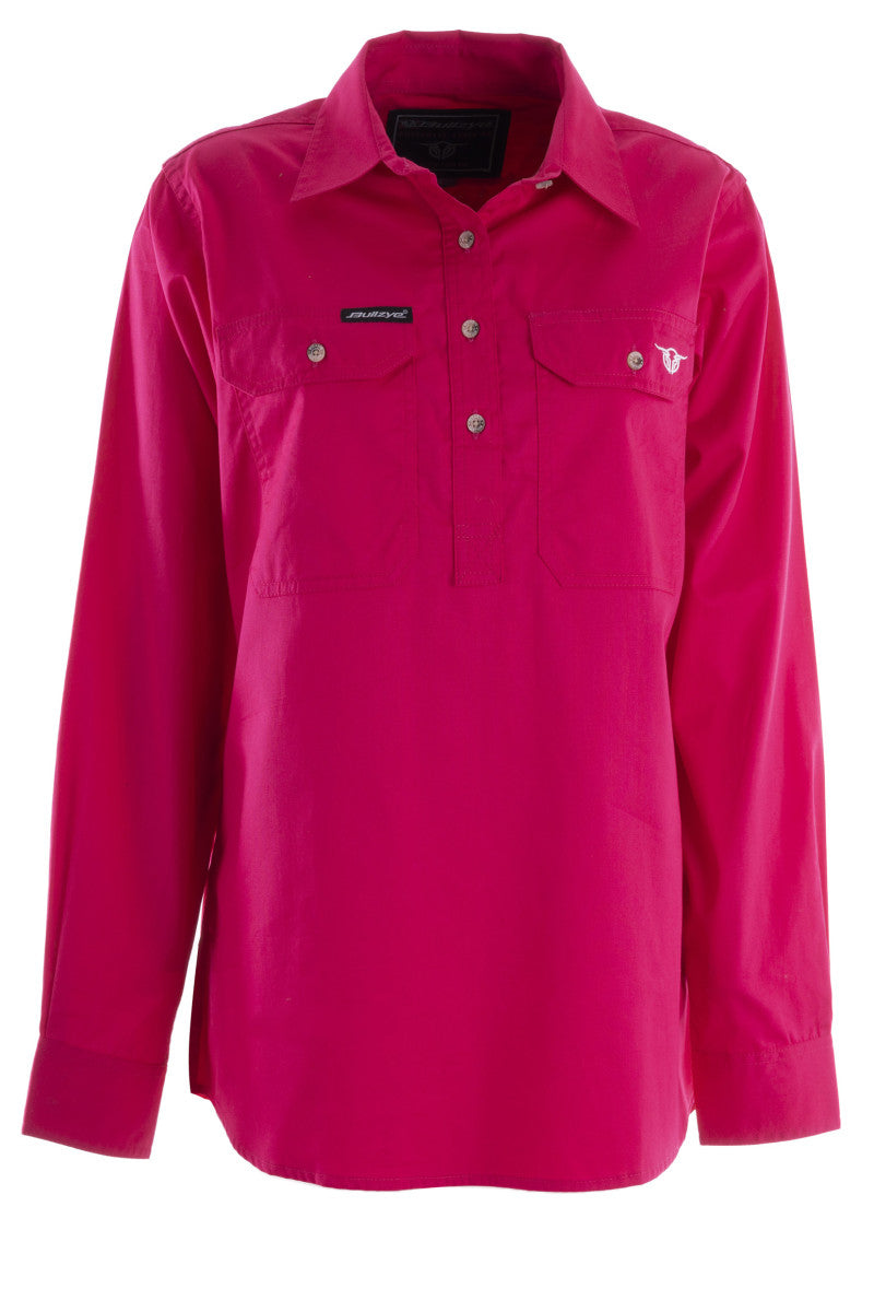 Bullzye Women's Half Placket Work Shirt