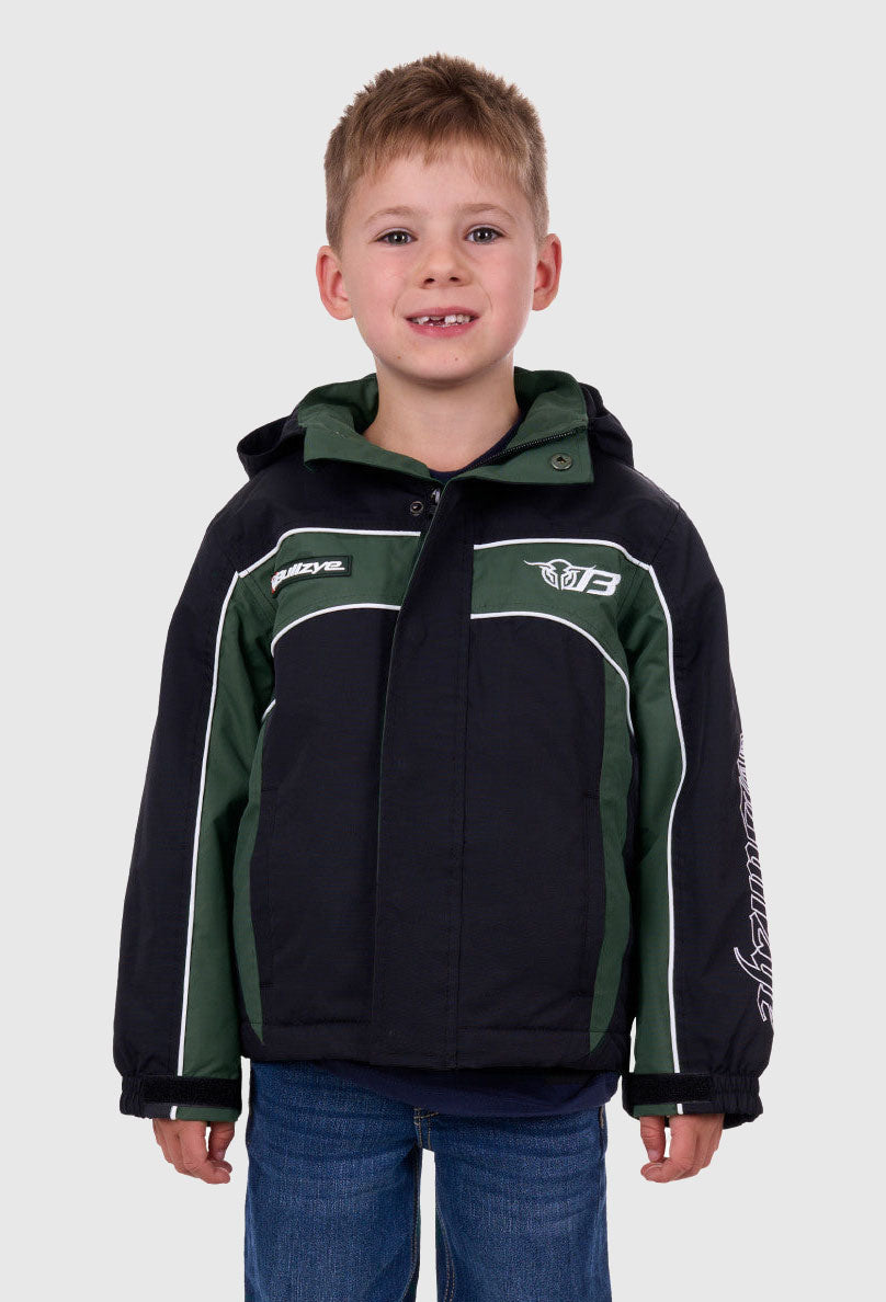 BULLZYE BOYS BAZOOKA JACKET - BLACK/GREEN