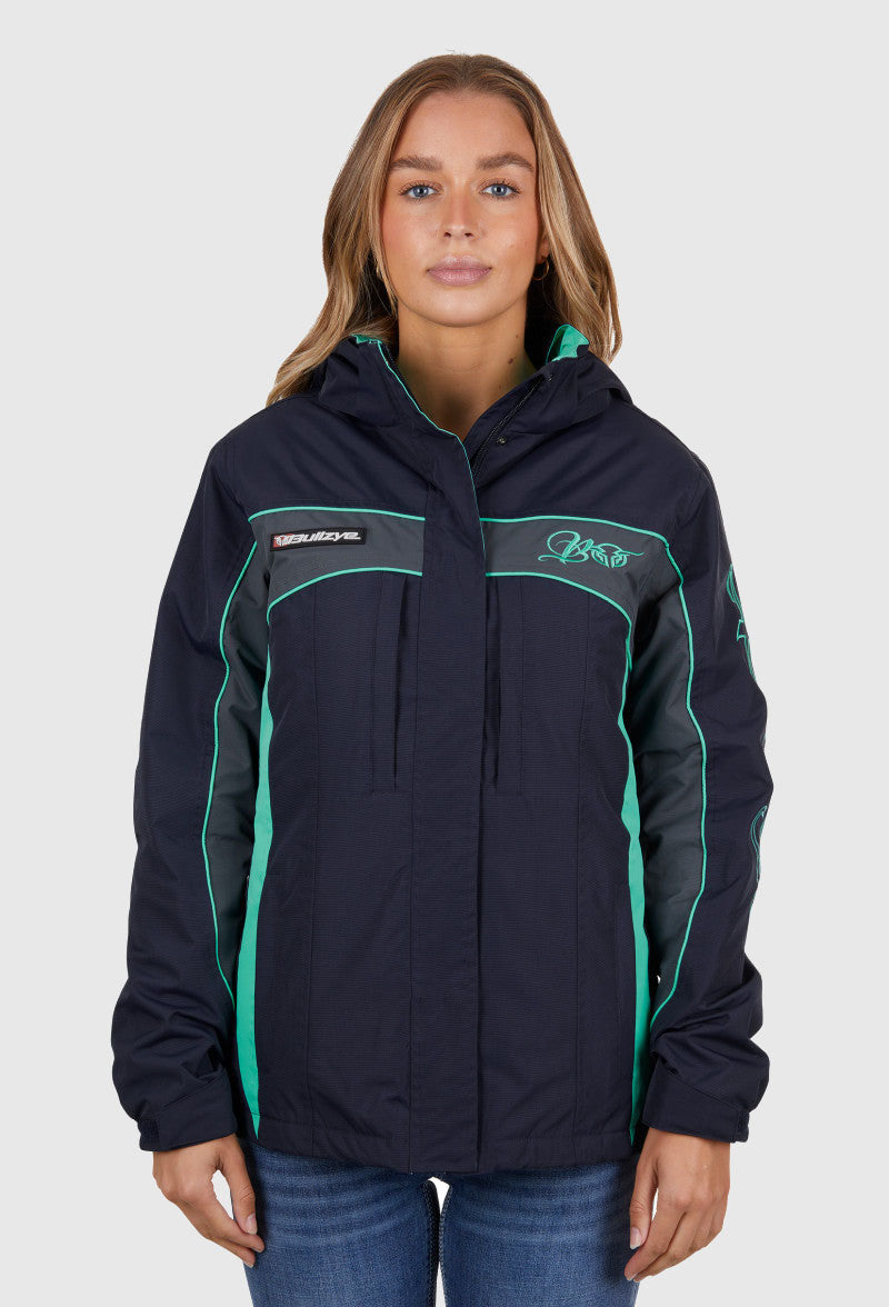 BULLZYE WOMENS CARLA JACKET (DARK NAVY / TURQUOISE)