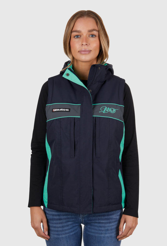 BULLZYE WOMENS CARLA VEST (DARK NAVY / TURQUOISE)