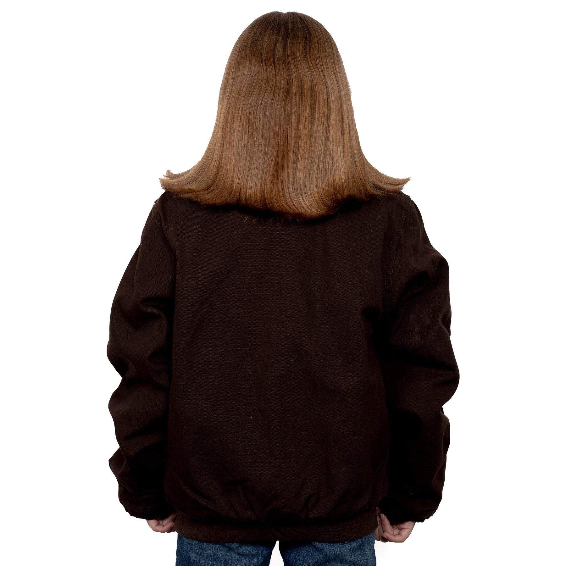 Just Country Kid's Junior Diamantina Sherpa Jacket_Chocolate