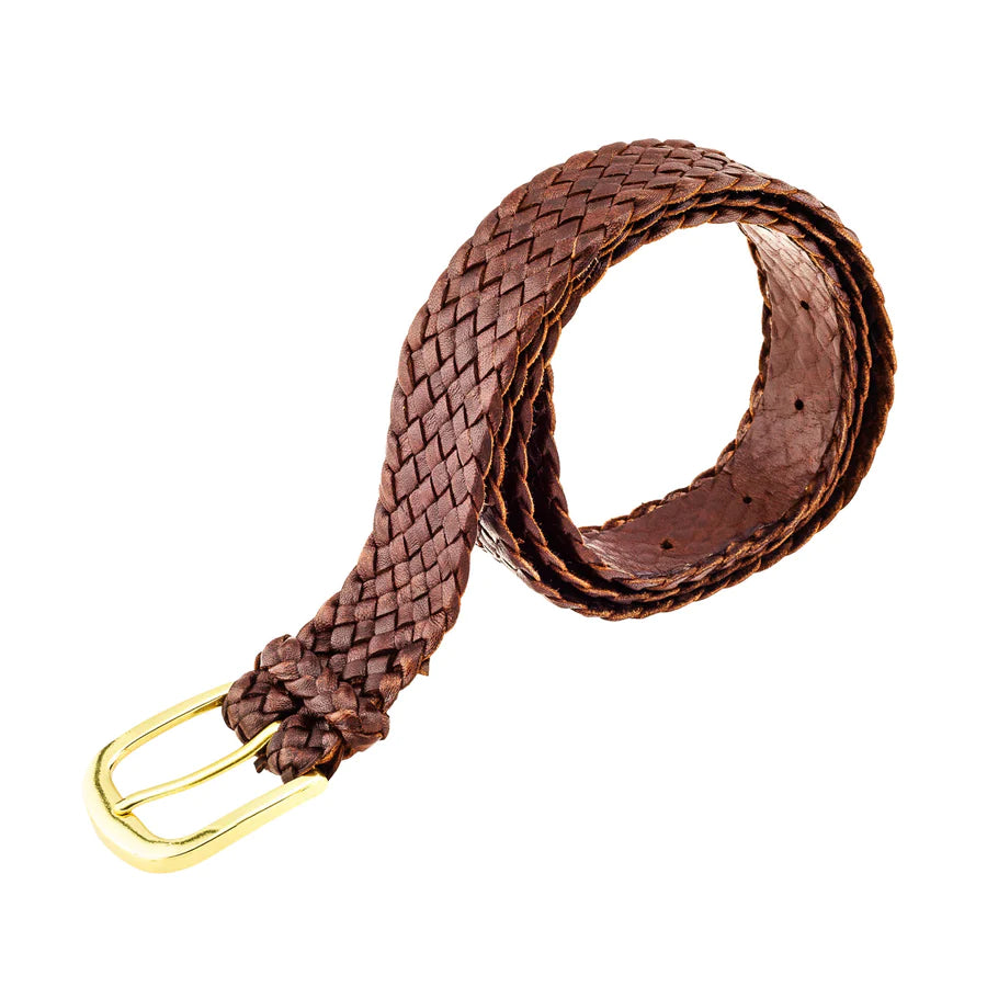 Badgery Belts Hand Plaited Kangaroo Leather - Monash