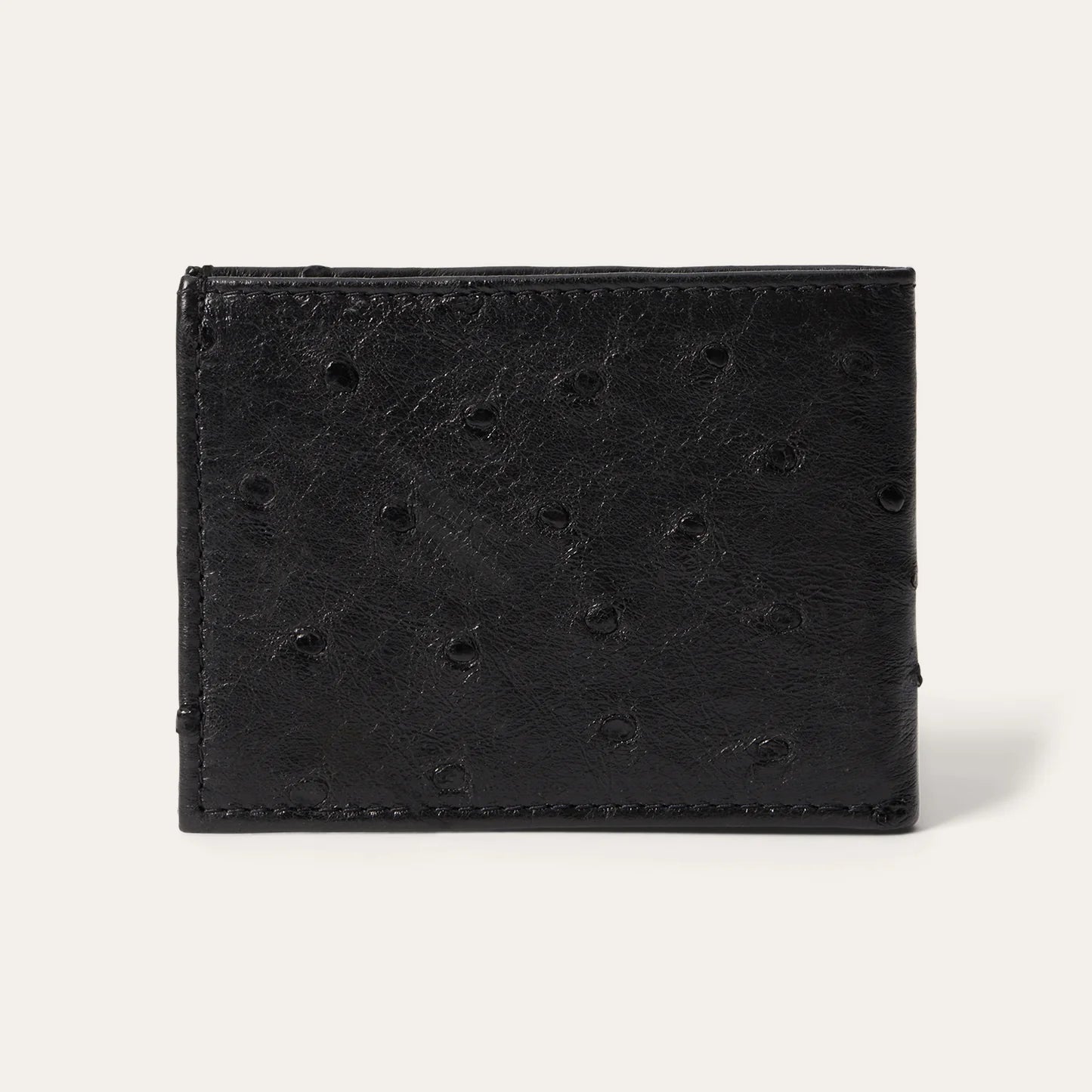 Stetson Ostrich Bi-Fold Wallet - Black Classic