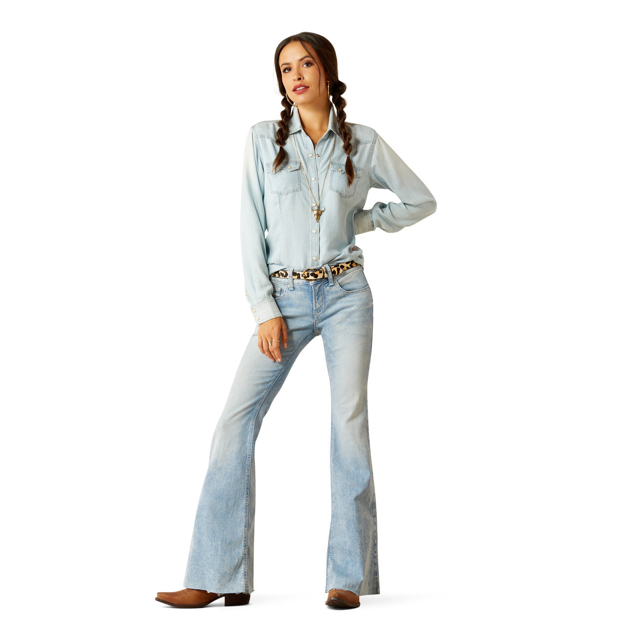 Ariat Women's Blues Bleached Chambray Shirt