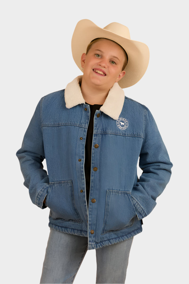 Ringers Western Kids Boston Denim Jacket - Unisex - Mid Wash Blue