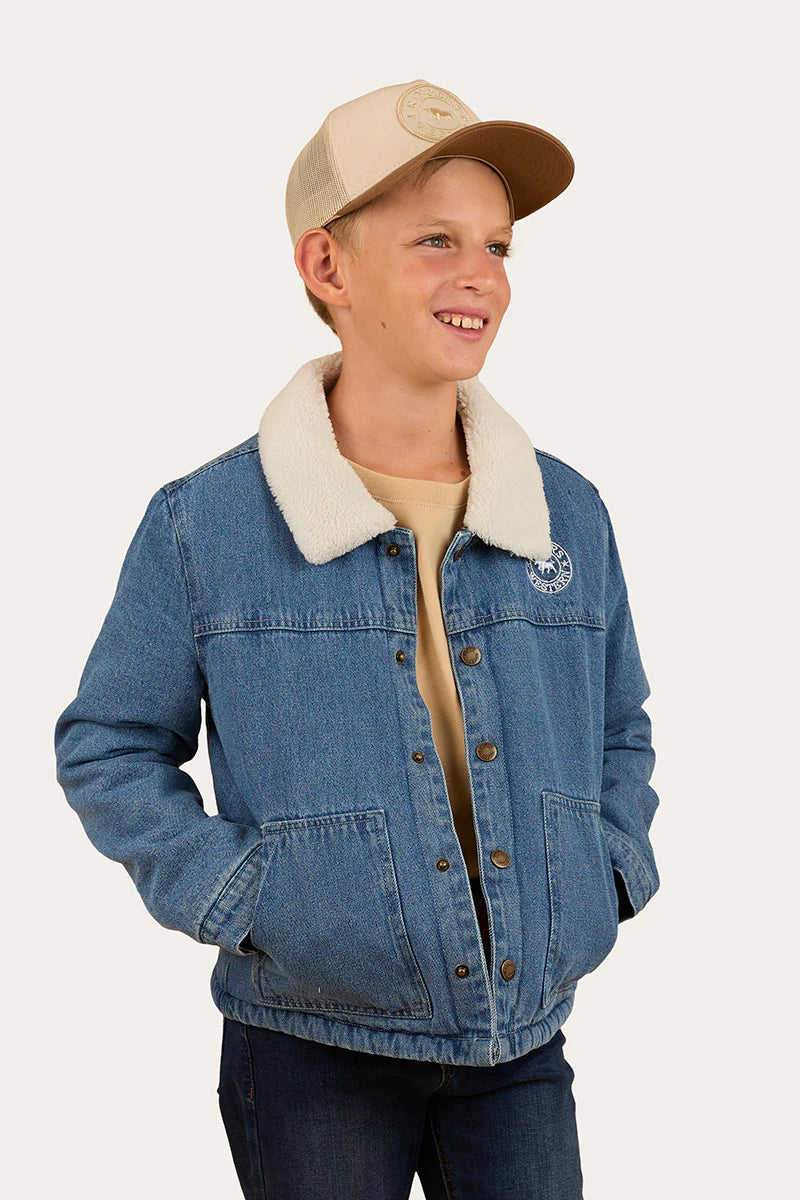 Ringers Western Kids Boston Denim Jacket - Unisex - Mid Wash Blue