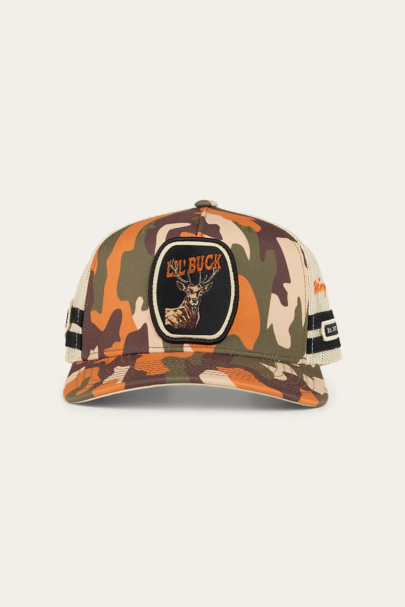 Ringers Western Kids Buck Trucker Cap - Orange Camo