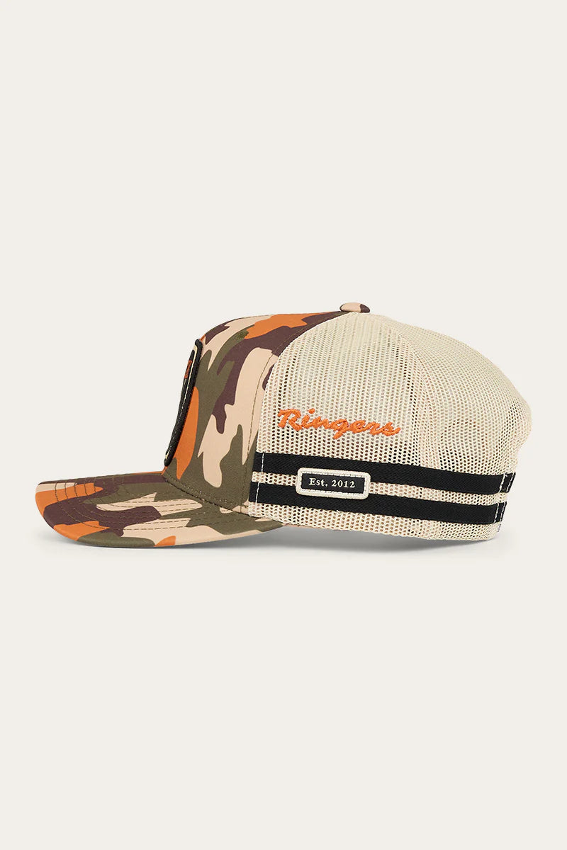 Ringers Western Kids Buck Trucker Cap - Orange Camo