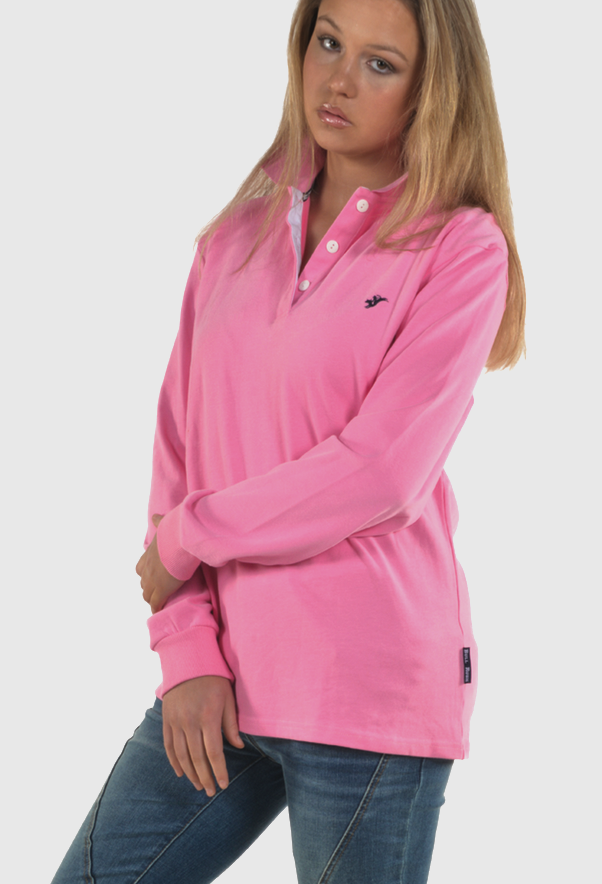 Bullrush Ladies Polo in the Autumn_Pink