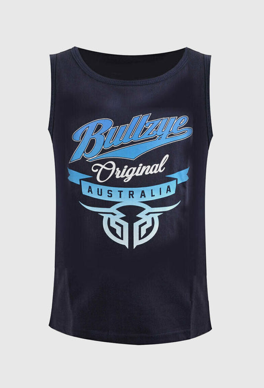 Bullzye Boys Harbour Singlet (Navy) - Clearance