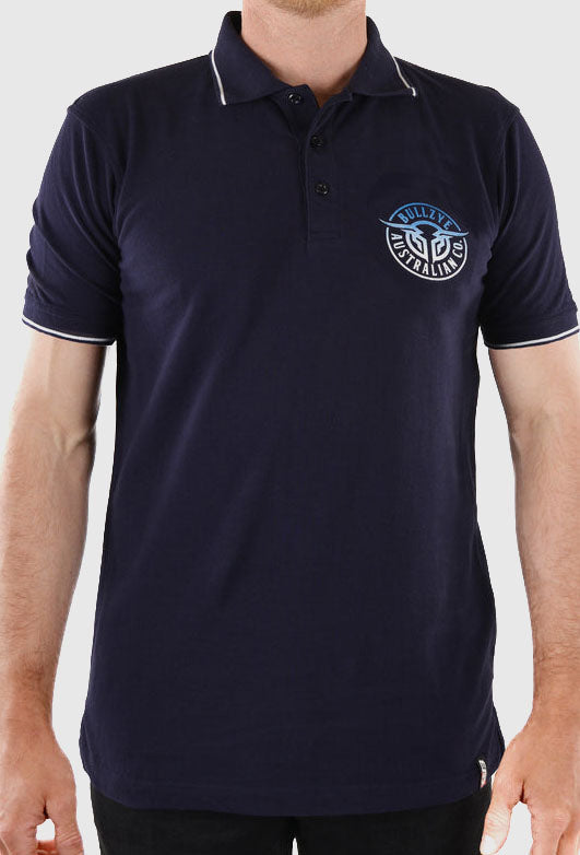 Bullzye Mens Bullring S/S Polo - Navy