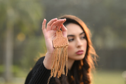 The Design Edge Tooled Leather Keyring – CA06