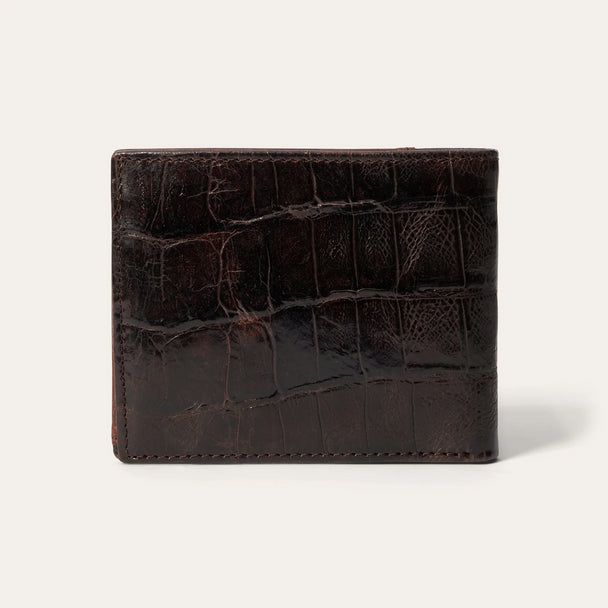 STETSON CAIMAN BROWN BIFOLD TOOLED - ACCESSORIES WALLET