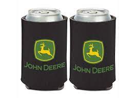 John Deere Can Cooler - Logo Black