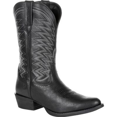 DURANGO® REBEL FRONTIER™ BLACK WESTERN R-TOE BOOT