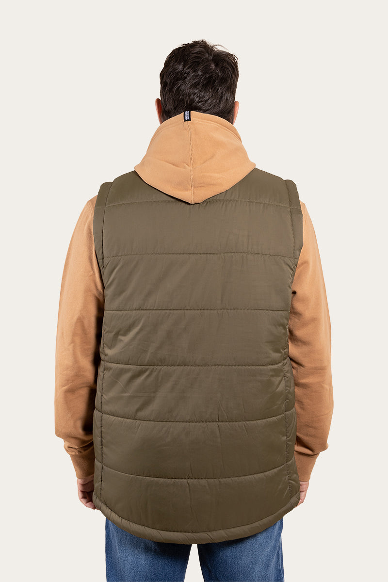 RINGERS WESTERN MEN'S TROOPER PUFFER VEST - MILITARY GREEN