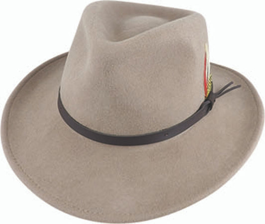 Avenel Outback Crushable Water Repellent Wool Felt Hat