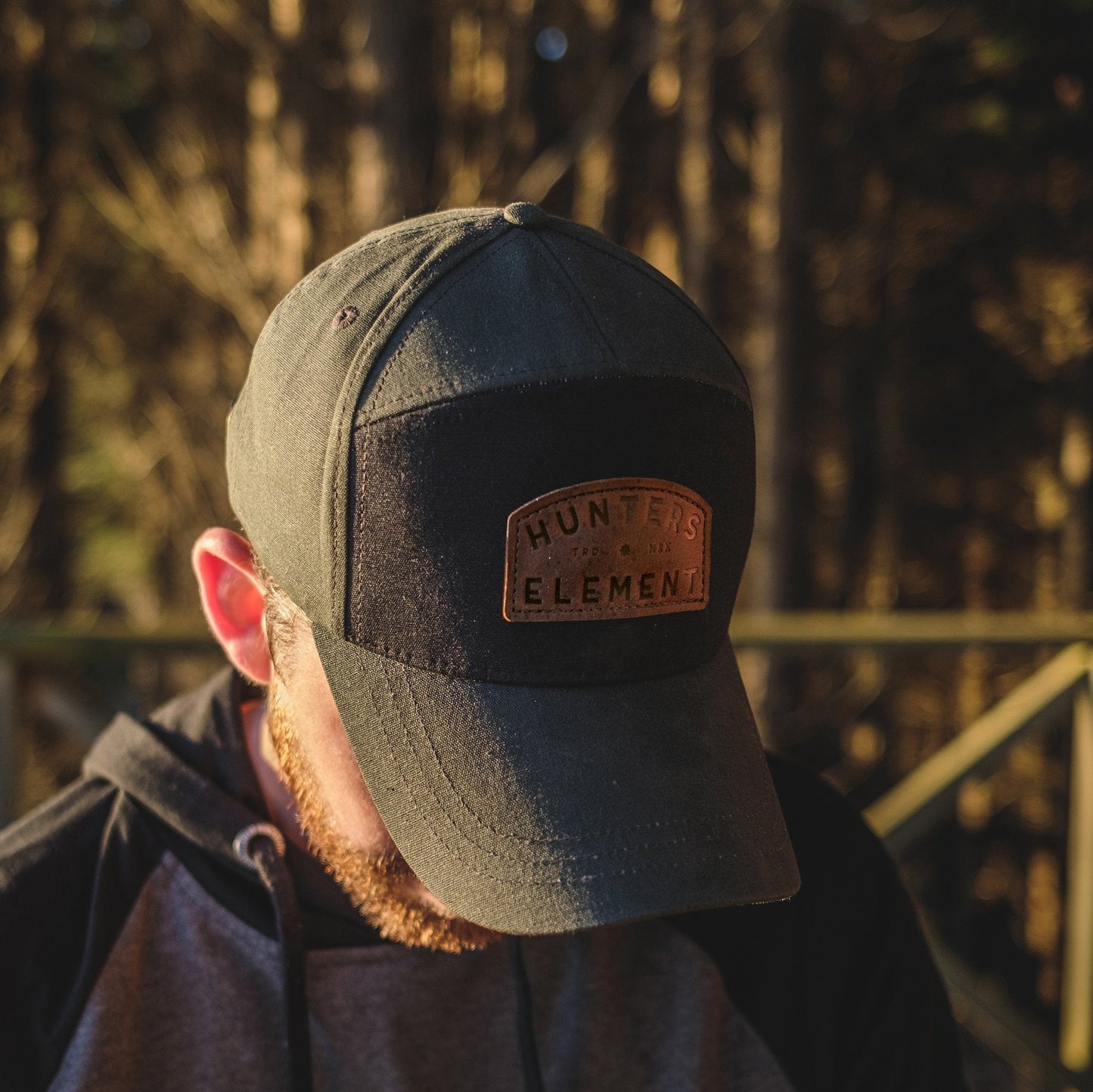 HUNTERS ELEMENT CREST CAP - BLACK / FOREST GREEN