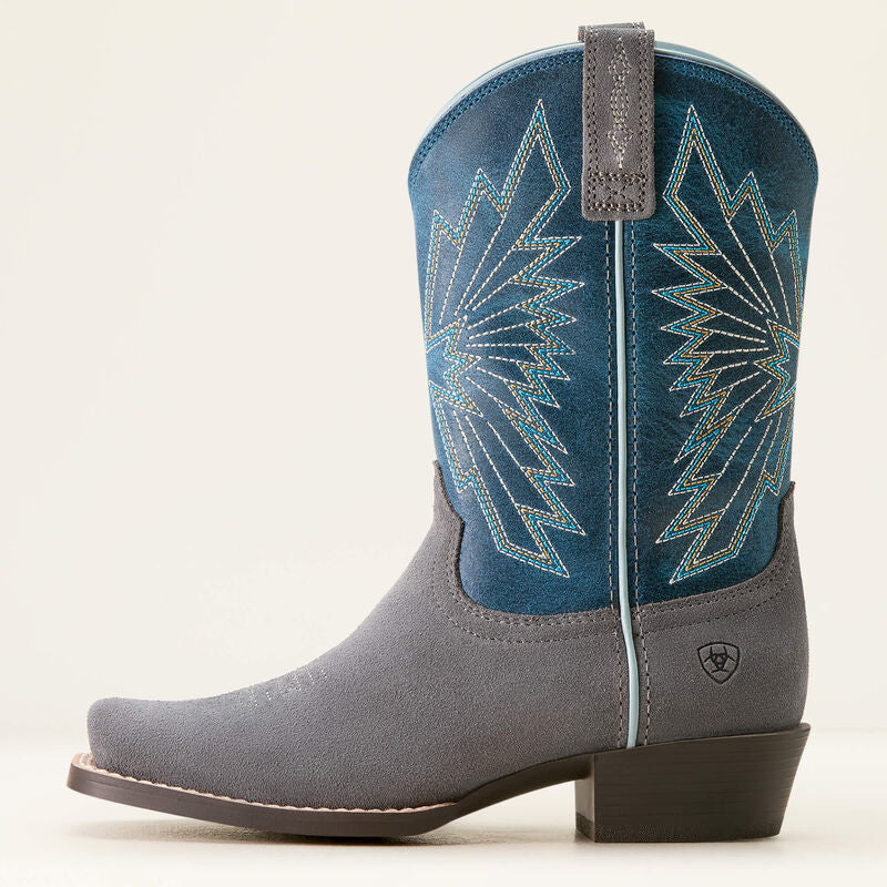 Ariat Kids Decatur Western Boot - Mineral Suede|Downpour