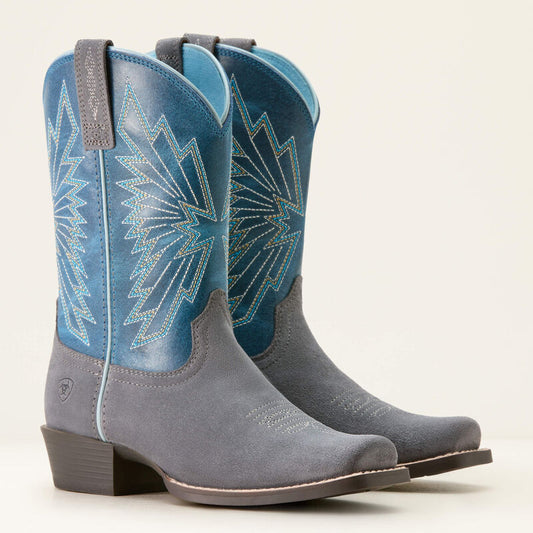 Ariat Kids Decatur Western Boot - Mineral Suede|Downpour