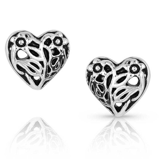 Montana Silversmiths Nature's Love Heart Earrings