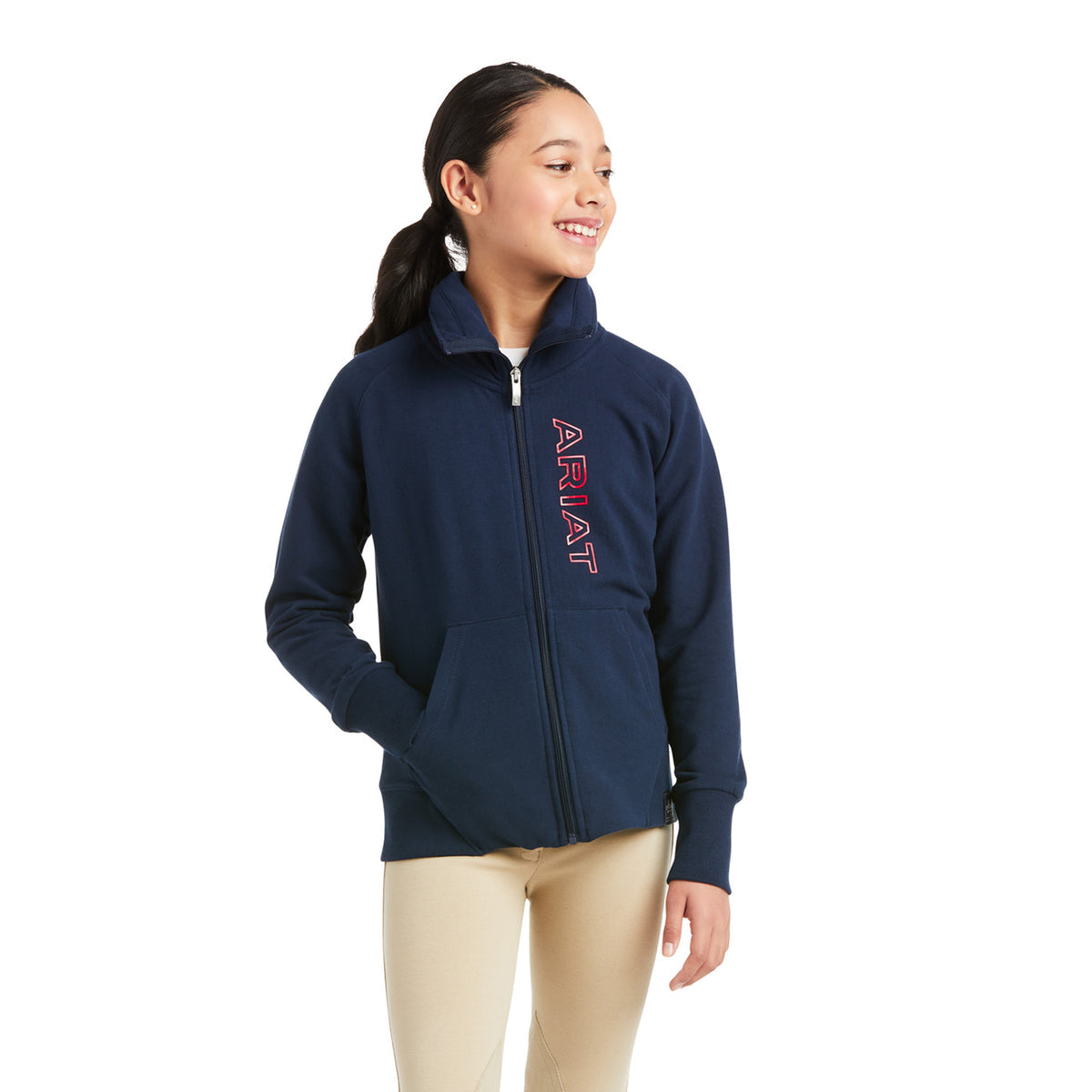 Ariat Youth Team Logo Full Zip Sweatshirt (Team)