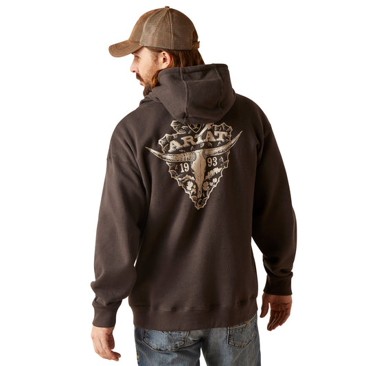 Ariat Men's Phantom Arrowhead Charcoal Hoodie