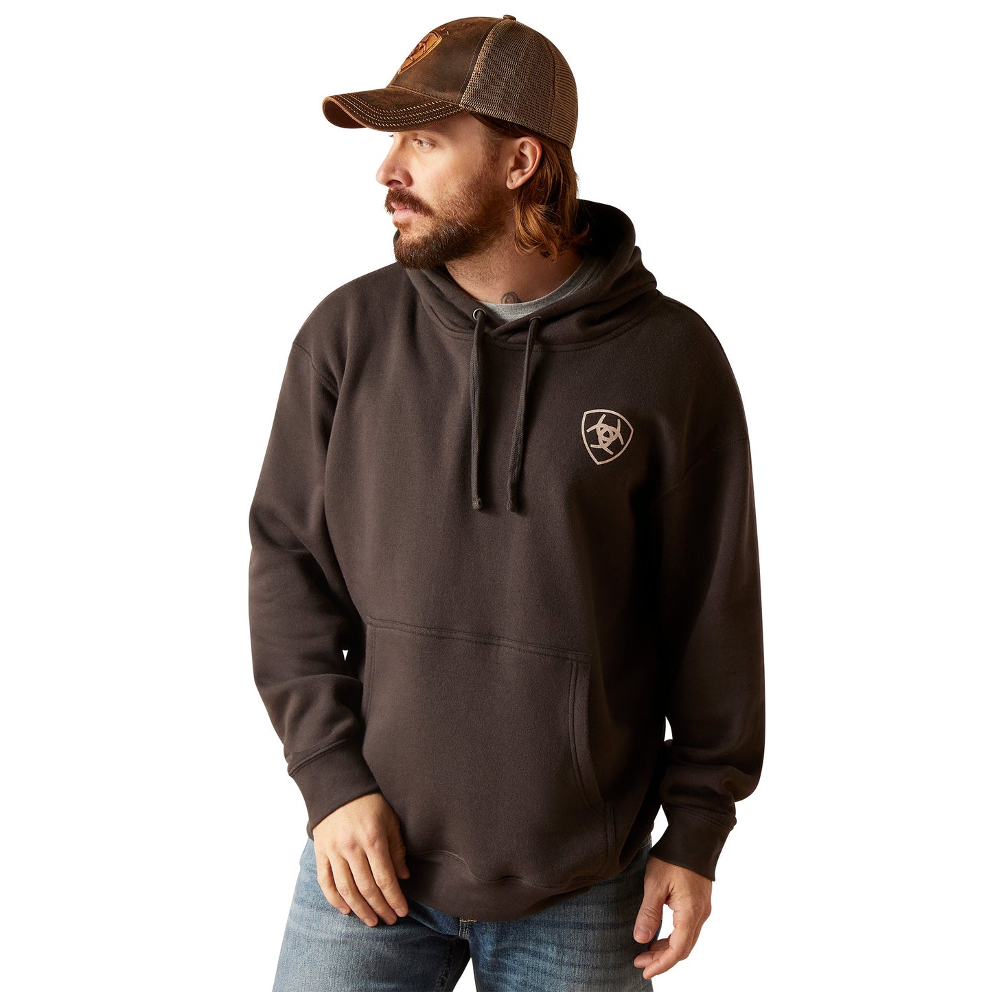 Ariat Men's Phantom Arrowhead Charcoal Hoodie