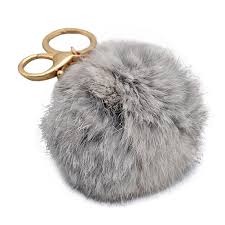 Fox Fur Ball Keychain