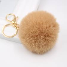 Fox Fur Ball Keychain