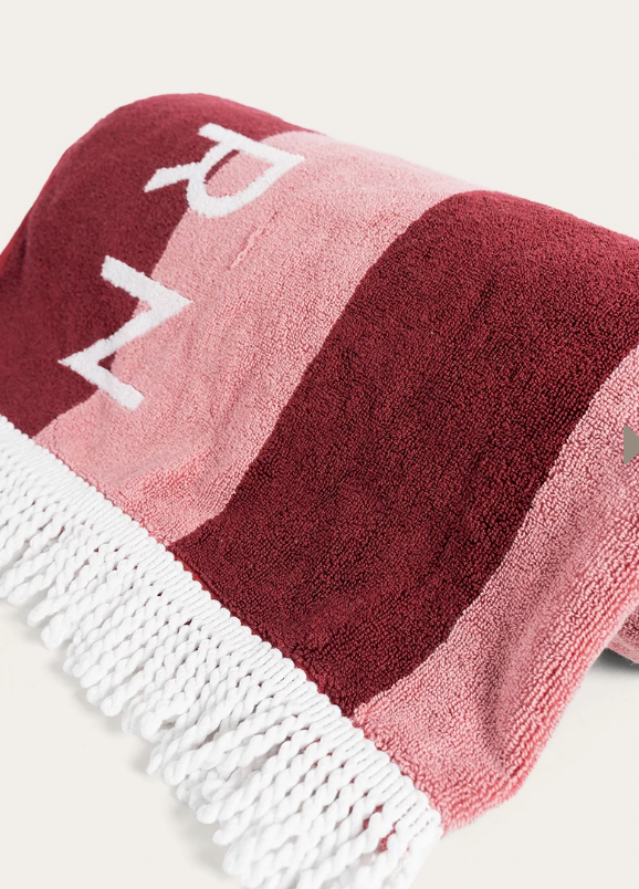 Ringers Western Freshwater Towel -Burgandy/Dusty Rose