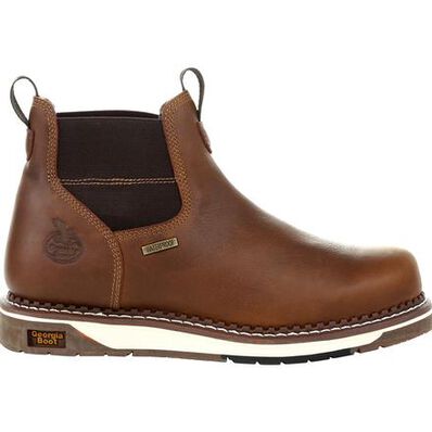 GEORGIA BOOT MEN'S WEDGE WATERPROOF CHELSEA WORK BOOT