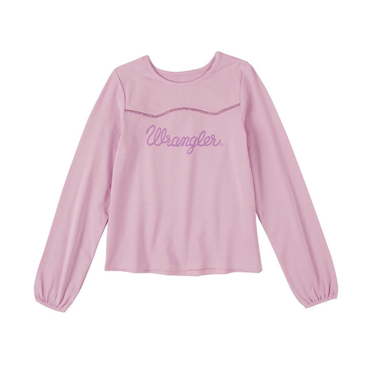 Wrangler Girls Long Sleeve Top Pink