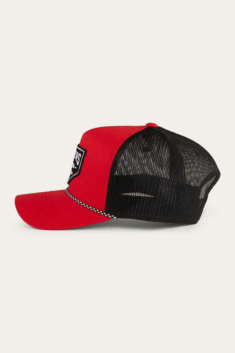 RINGERS WESTERN GARAGE TRUCKER CAP - FIERY RED