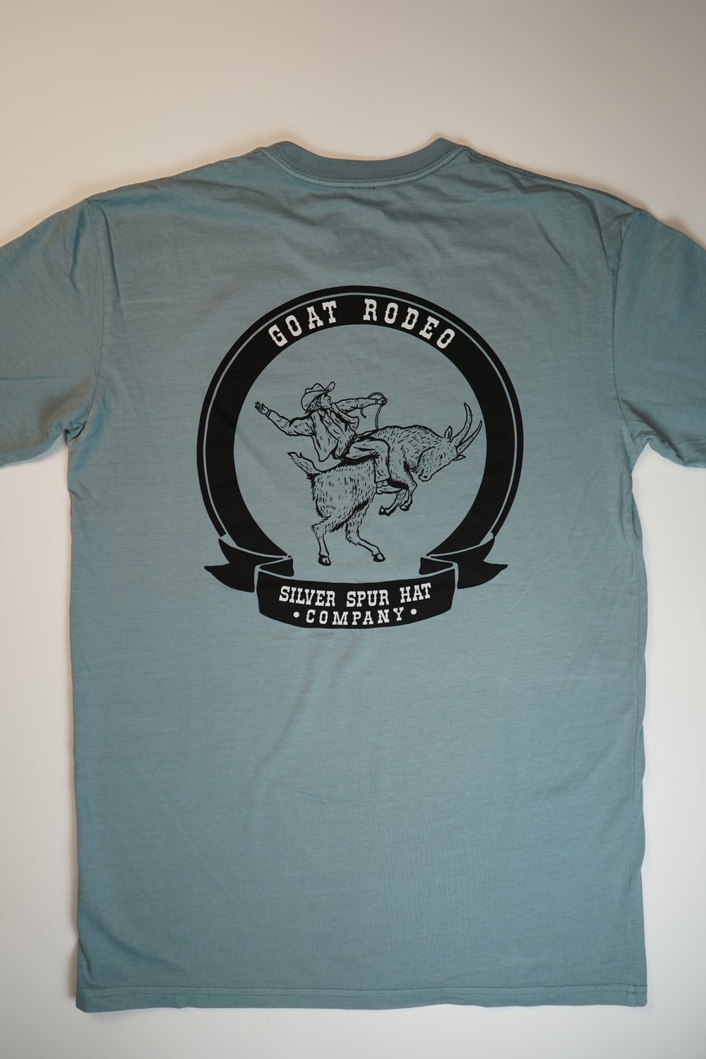 Silver Spur Goat Rodeo Tee (Faded Blue)