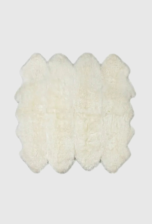 Dynasty Bowron Sheepskin Octo Floor Rug_Ivory