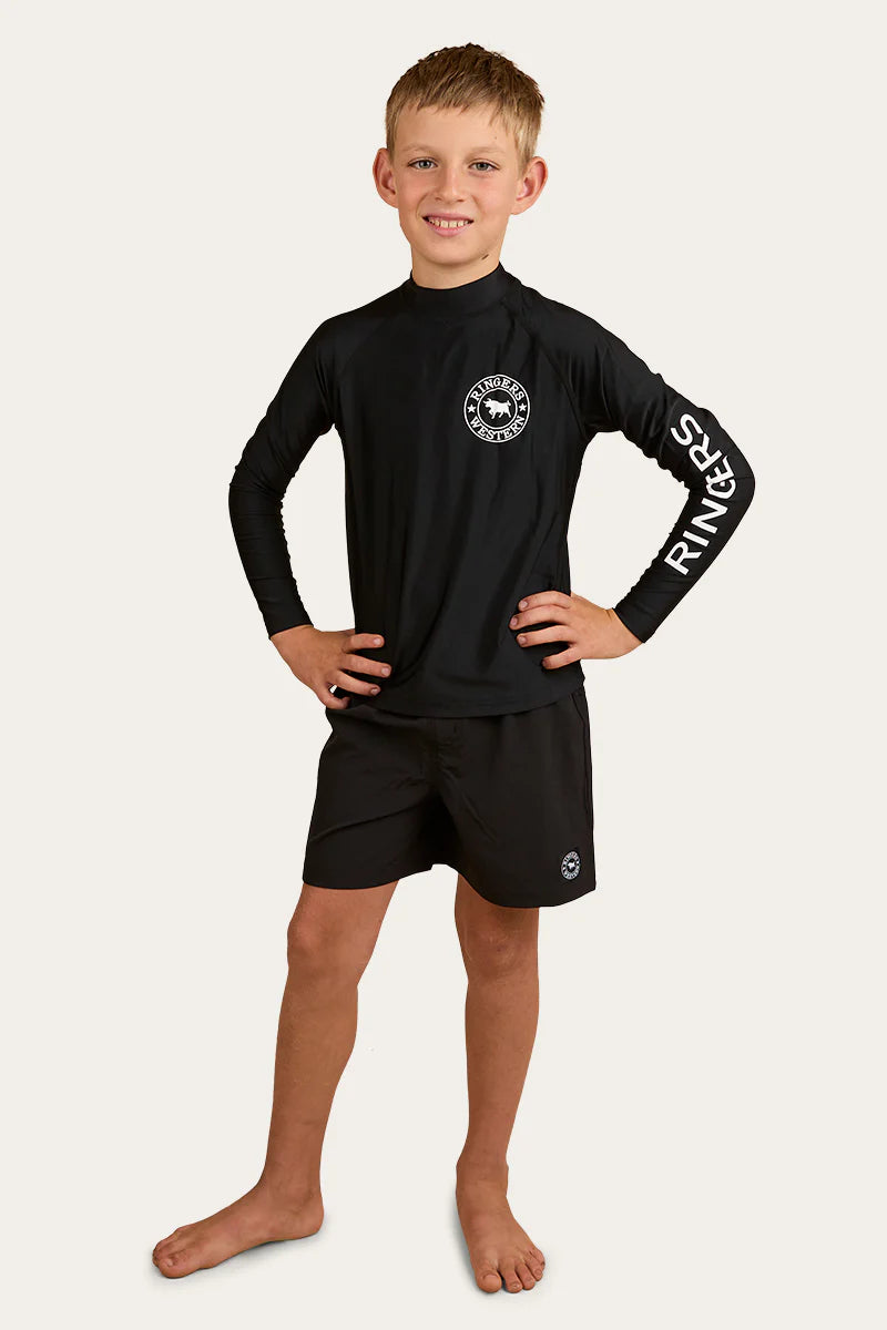 Ringers Western Boys Griffith Swim Short - Black / White