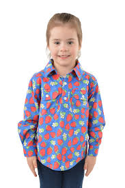 HARDSLOG GIRLS ANNIE HALF PLACKET SHIRT - FINAL SALE, NO RETURN OR EXCHANGE