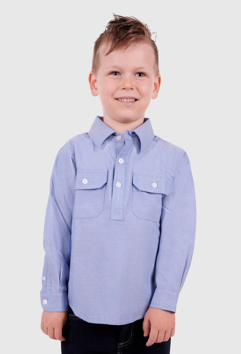 HARDSLOG BOYS JACKSON HALF PLACKET L/S SHIRT