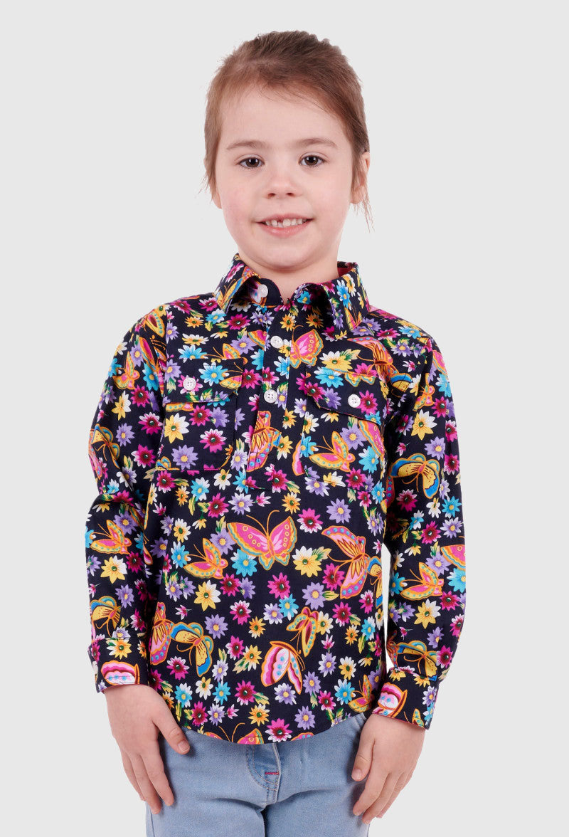 HARDSLOG GIRLS JULIETA HALF PLACKET L/S SHIRT