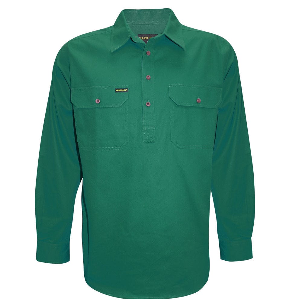 HARDSLOG MENS HALF PLACKET LIGHT COTTON SHIRT