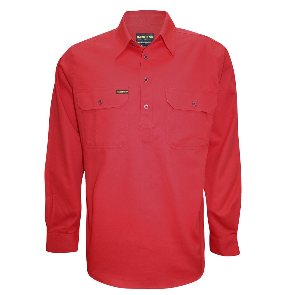 HARDSLOG MENS HALF PLACKET LIGHT COTTON SHIRT